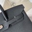 Hermes Birkin 35 Retourne Handmade Bag in Black Clemence Leather 