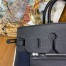 Hermes Birkin à l’envers 35 Bag in Black Clemence Leather and Canvas