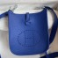 Hermes Evelyne Mini Handmade Bag in Blue Electric Clemence Leather 