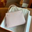Hermes Kelly Sellier 25 Handmade Bag In Mauve Pale Epsom Calfskin 
