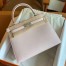 Hermes Kelly Sellier 25 Handmade Bag In Mauve Pale Epsom Calfskin 