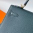 Hermes Kelly Sellier 25 Handmade Bag in Vert Cypres Epsom Calfskin