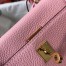 Hermes Mini Kelly 20cm Bag In Pink Clemence Leather