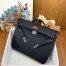 Hermes Kelly Depeches 36 Briefcase in Black Clemence Leather