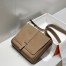 Hermes Steve Light Junior Messenger Bag in Taupe Clemence Leather