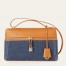 Loro Piana Extra Bag L27 in Denim and Calfskin