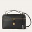 Loro Piana Extra Bag L27 in Black Ostrich Embossed Leather
