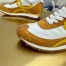 Loewe Women's Flow Runner Sneakers in White Nylon and Tan Suede
