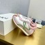 Loewe Women's Flow Runner Sneakers in White Nylon and Pink Suede