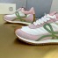 Loewe Women's Flow Runner Sneakers in White Nylon and Pink Suede