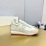 Loewe Women's Flow Runner Sneakers in White Brushed Suede 