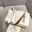 Loewe Women's Flow Runner Sneakers in White Nylon and Suede