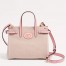 Valentino Antibes Small Shopping Bag in Canvas with Pink Leather