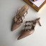 Valentino Rockstud Mules 50mm In Nude Patent Leather