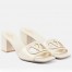 Valentino VLogo Cut-out Slide Sandals 60mm in White Leather