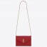 Saint Laurent WOC Envelope Chain Wallet In Red Leather