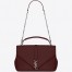 Saint Laurent College Large Bag In Bordeaux Matelasse Leather