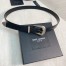 Saint Laurent Folk Buckle Belt 25MM in Noir Leather