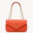 Saint Laurent LouLou Medium Bag in Orange Matelasse Lambskin