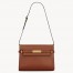 Saint Laurent Manhattan Small Shoulder Bag in Brown Calfskin