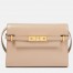 Saint Laurent Manhattan Small Shoulder Bag in Beige Calfskin