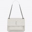 Saint Laurent Medium Niki Bag In White Crinkled Leather