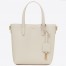 Saint Laurent Mini Toy Shopping Bag in White Calfskin